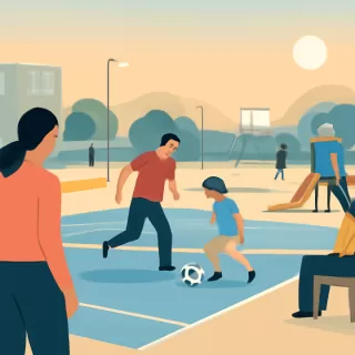 Maipú inauguró un nuevo playón deportivo en Fray Luis Beltrán