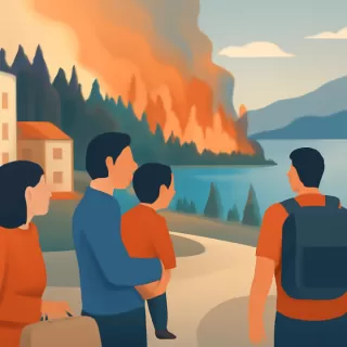 Incendio en Parque Nacional Los Alerces amenaza a Villa Lago Rivadavia