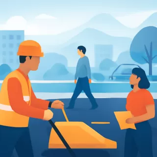 Avanzan las obras de asfaltado frente al Malvinas Argentinas y el Ecoparque en Mendoza