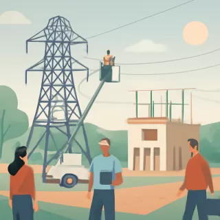 Avanza el montaje de líneas de media tensión desde la nueva Estación Transformadora de Garupá