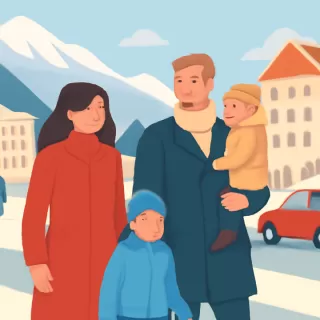 Pierre Casiraghi y su familia pasan las vacaciones de invierno en Saint-Moritz