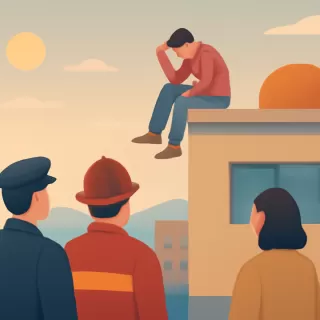 Joven fue rescatado tras intentar arrojarse desde el techo de una escuela en Trelew