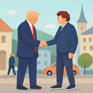 Javier Milei fue objeto de memes por su vestimenta informal al saludar a Donald Trump en Davos