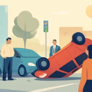 Accidente en Mendoza: un auto volcó tras una colisión en Olascoaga y Lugones