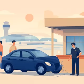 Auto ingresó a alta velocidad al aeropuerto de Detroit y chocó contra un mostrador; conductor detenido