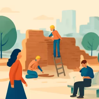 Avanza la restauración de los murallones en la plaza Almeida de Gualeguaychú