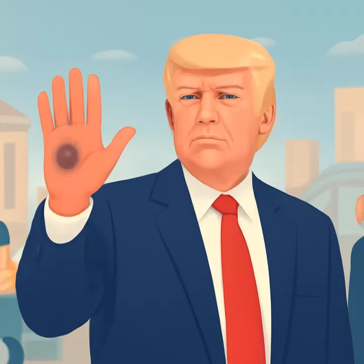 Moretón en la mano de Donald Trump en Davos genera rumores sobre su salud