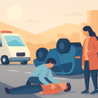 Accidente vial en Ruta 40 dejó dos personas heridas tras un vuelco