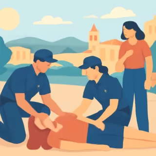 Policías asistieron a una turista que se desmayó por el calor en Villa Carlos Paz