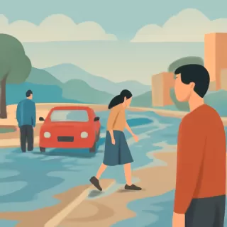 Corte preventivo de la Ruta Nacional 40 en Ullum por crecientes y lluvias