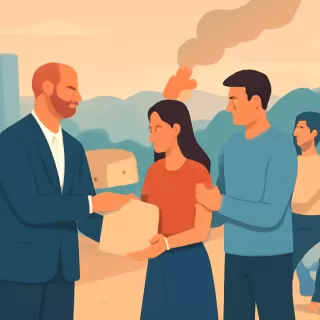 Leonardo Farkas entrega apoyo económico a damnificados por incendios en Bío Bío