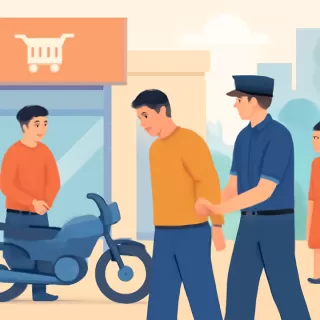 Detienen a un hombre por robo de moto en supermercado de Guaymallén