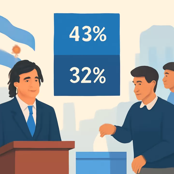 Encuesta nacional mide intención de voto entre Milei y Kicillof para presidenciales 2027