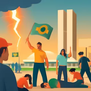 Manifestantes de Bolsonaro resultaron heridos por la caída de un rayo en Brasilia