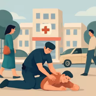 Intento de agresión a un guardia frente al Hospital Español en Godoy Cruz