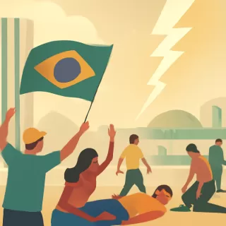 Manifestación en apoyo a Bolsonaro en Brasilia deja varios heridos por un rayo