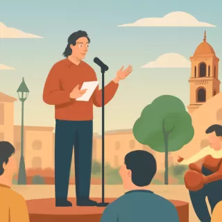 Hugo Rivella provocó debate en Cosquín con un poema sobre Javier Milei