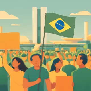 Marcha en Brasilia de seguidores de Bolsonaro por su libertad