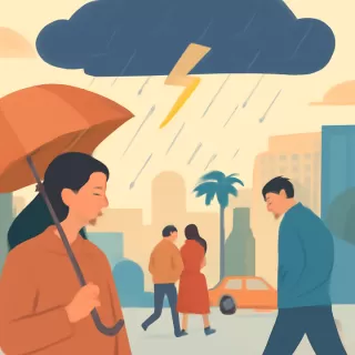 Alerta por tormentas fuertes en varios departamentos de San Juan para este lunes