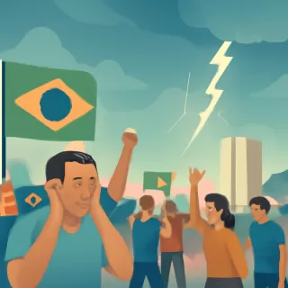 Rayo impacta en manifestación pro-Bolsonaro en Brasilia