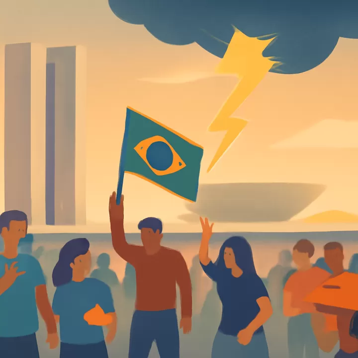 Rayo impacta en manifestación a favor de Jair Bolsonaro en Brasilia y deja 30 heridos