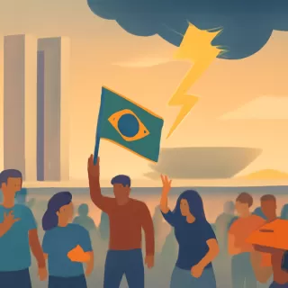 Rayo impacta en manifestación a favor de Jair Bolsonaro en Brasilia y deja 30 heridos