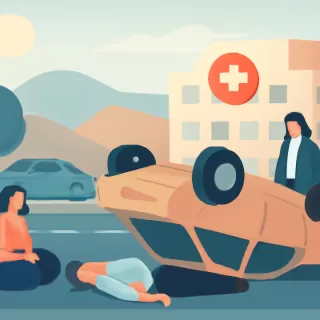 Accidente vial en Ruta 40 dejó dos personas heridas tras un vuelco