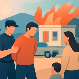 Detienen a un hombre por provocar intencionalmente un incendio en Arroyo Verde, Chubut