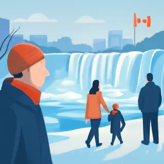 Canadá enfrenta ola de frío extremo que congela parcialmente las Cataratas del Niágara