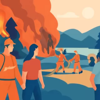 Brigadistas de cuatro provincias colaboran en el combate de incendios en Los Alerces junto a fuerzas federales