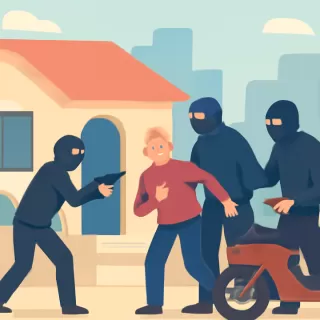 Dos ladrones asaltaron a un vecino en la puerta de su casa en Rawson