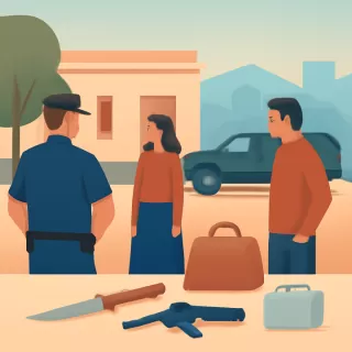 Secuestro de elementos de faena y armas en San Rafael durante allanamientos por abigeato