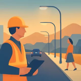 Municipalidad de San Martín ilumina un tramo de la ruta 7