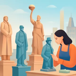 Hospital de estatuas del MAO restaura cinco esculturas emblemáticas de Buenos Aires