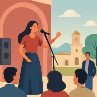 Mariana Carrizo cuestionó la respuesta estatal frente a los incendios en la Patagonia en Cosquín 2026