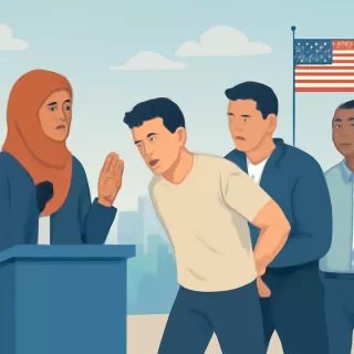 Detuvieron al hombre que agredió a una congresista demócrata durante un discurso contra el ICE