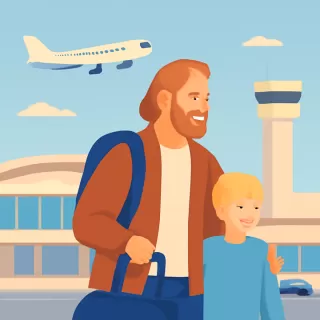 Marley y Mirko viajaron desde Ezeiza a Estados Unidos por trabajo y vacaciones