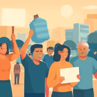 Falta de suministro de agua potable genera reclamos en Gonnet durante ola de calor