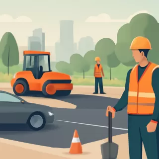 Comenzó la repavimentación de la rotonda de los Pueblos Originarios en el Parque General San Martín