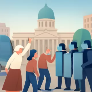 Represión a jubilados frente al Congreso durante negociaciones por reforma laboral
