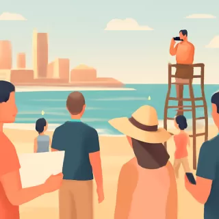 Santa Teresita: búsqueda de un hombre de 41 años desaparecido tras ingresar al mar