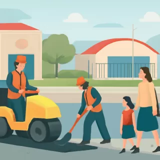 Municipio de Gualeguaychú realiza bacheo en calles cercanas al Club Tiro Federal