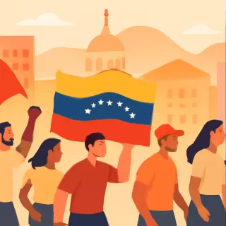 El chavismo realizó una marcha en Caracas a un mes del secuestro de Nicolás Maduro