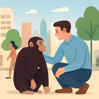 Tomy, el chimpancé del Bioparque La Plata, y su vínculo con un cuidador humano que marcó una época