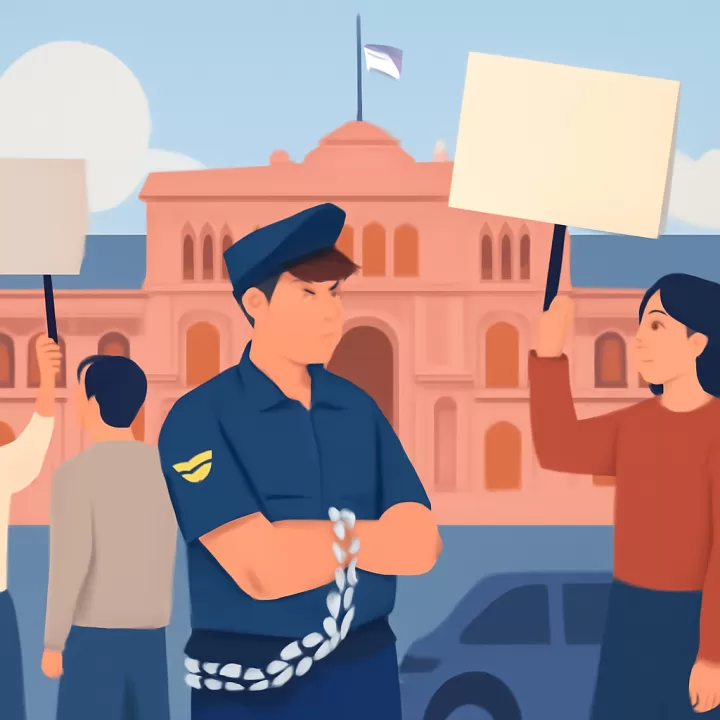 Protesta policial en la Policía Federal por bajos salarios y casos de corrupción