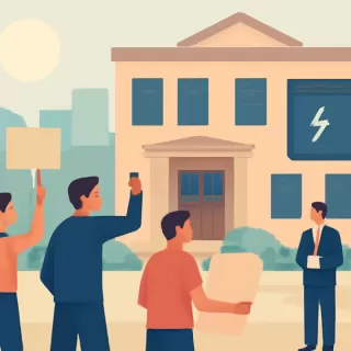 Denuncian a municipales por daños y corte de energía durante protesta en Allen