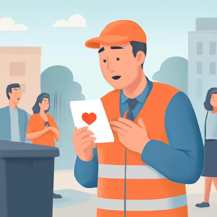 Recolector encuentra carta de amor fechada en 2024 y su reacción se vuelve viral