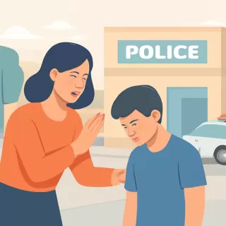 Madre en Ecuador golpeó a su hijo tras ser detenido por robo en estación policial