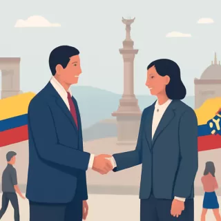 Cancilleres de Colombia y Ecuador se reúnen en Quito para poner fin a la guerra comercial