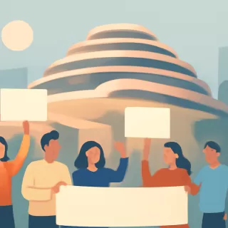 Familiares de presos políticos venezolanos protestan frente a El Helicoide en Caracas